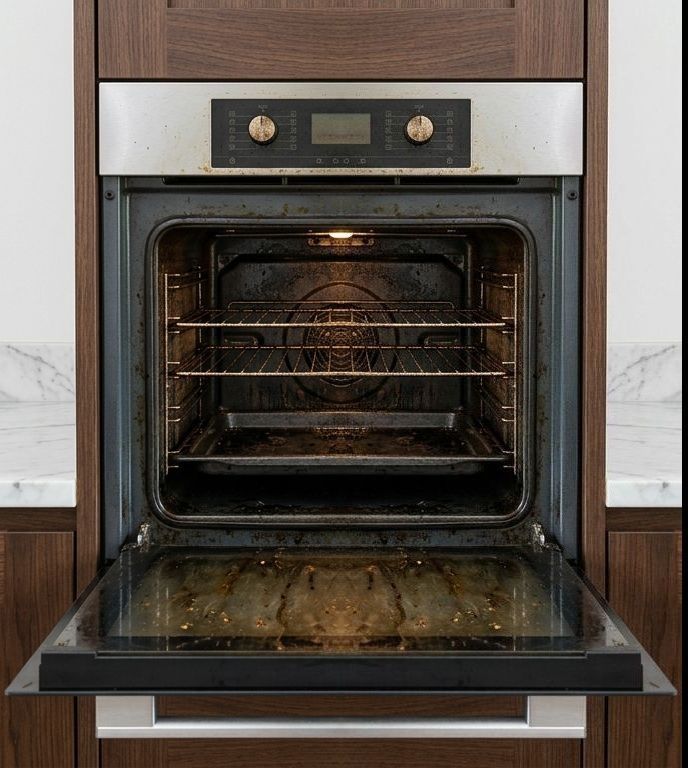 Oven & Racks Deep Degreasing Before