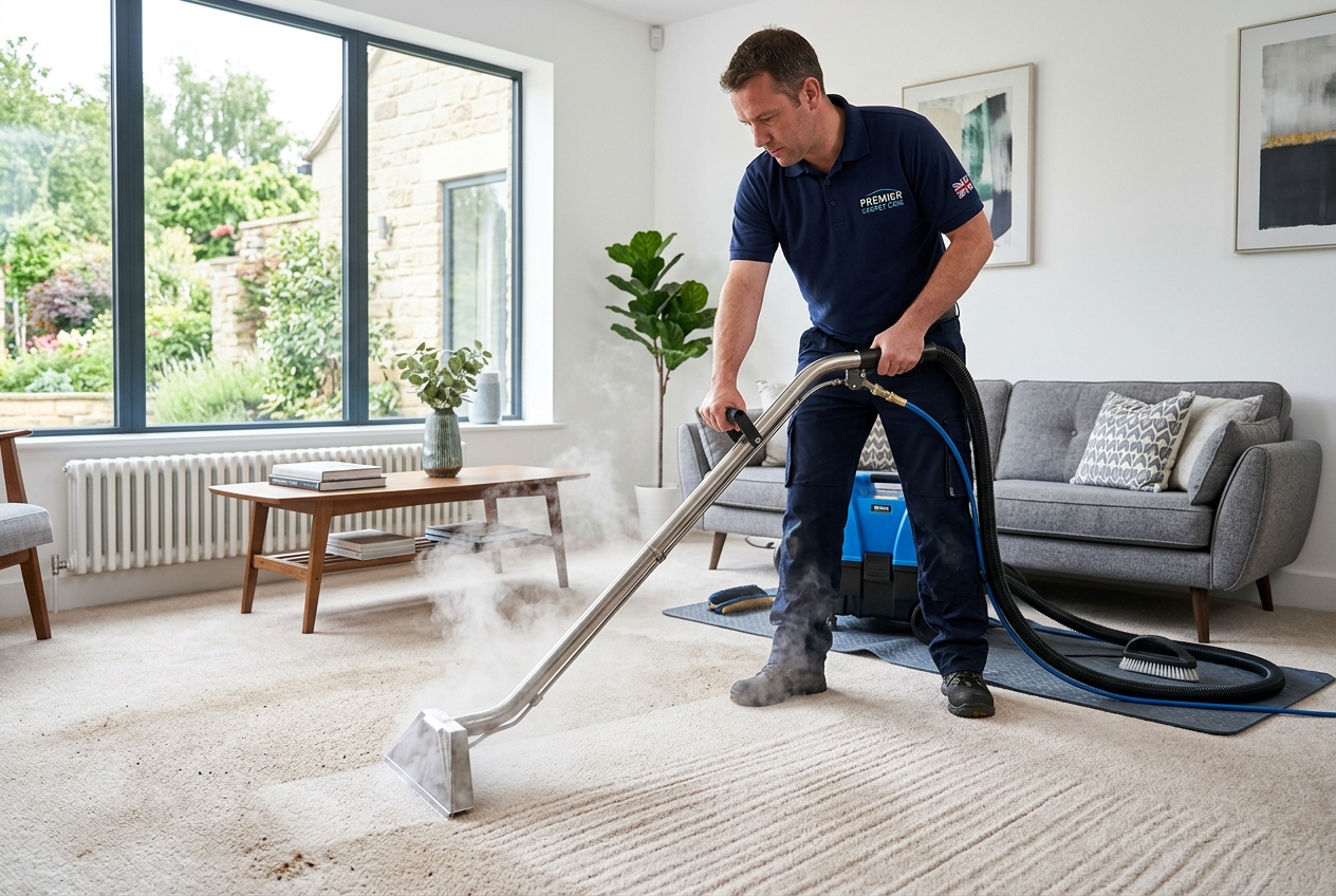 Professional hot water extraction carpet cleaning in Kingston and South West London