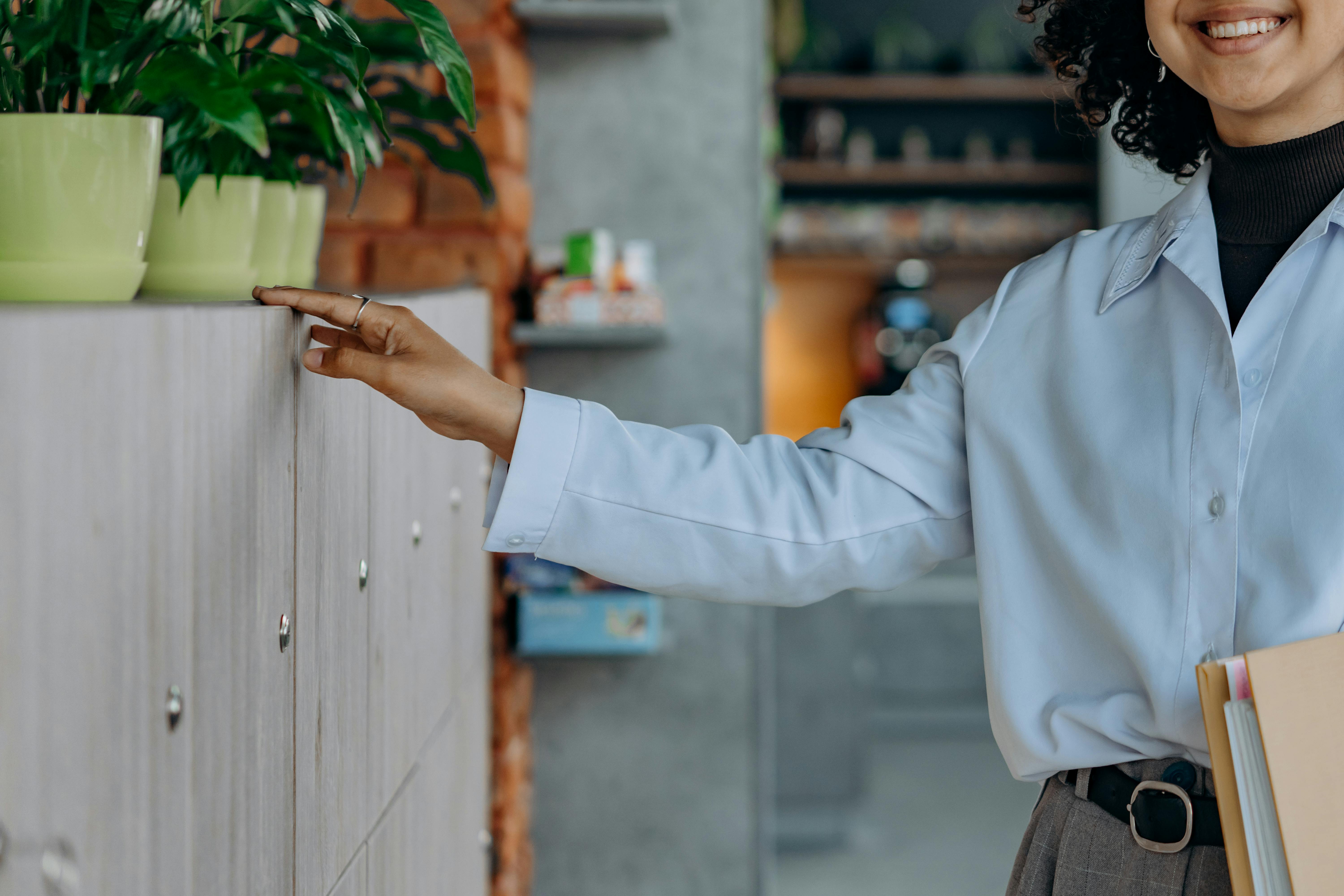 Cleaning professional at work